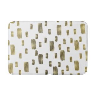 Moderne Pinselstriche Gold Kupferbronze Sparkasse Badematte