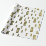 Moderne Pinselstriche Gold Kupferbronze Sparkasse Geschenkpapier<br><div class="desc">Sonderverpackungspapier</div>