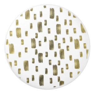 Moderne Pinselstriche Gold Kupferbronze Sparkasse Keramikknauf