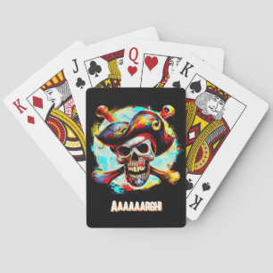 Moderne Piratenflagge Spielkarten