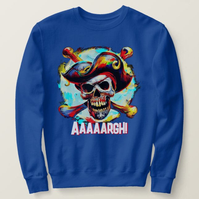 Moderne Piratenflagge Sweatshirt (Design vorne)