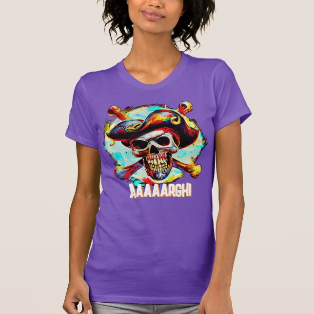 Moderne Piratenflagge T-Shirt (Vorderseite)