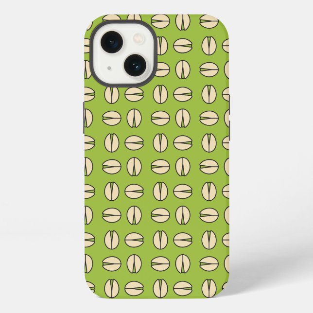 Moderne Pistachio Nut Green iPhone Hülle (Rückseite)