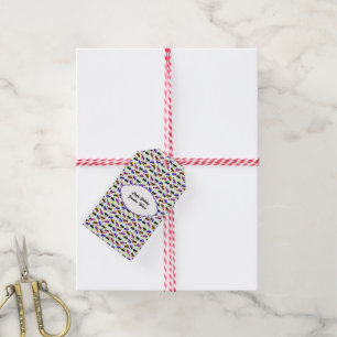 Moderne Pixel-Auto-Geburtstagsmuster nahtlos Geschenkanhänger