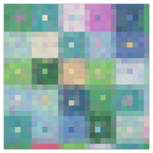 Moderne Pixelblock-Farbquilt-Patches Stoff