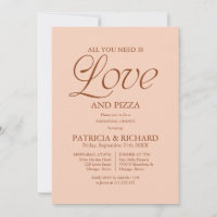 Moderne Pizza-Hochzeitsprobe Soft Peach