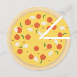 Moderne Pizza Party Einladung zum Geburtstag