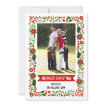 Moderne Poinsettien Rot und Grün Weihnachten Foto