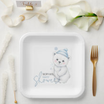 Moderne Polarbär-Winter-Baby-Party