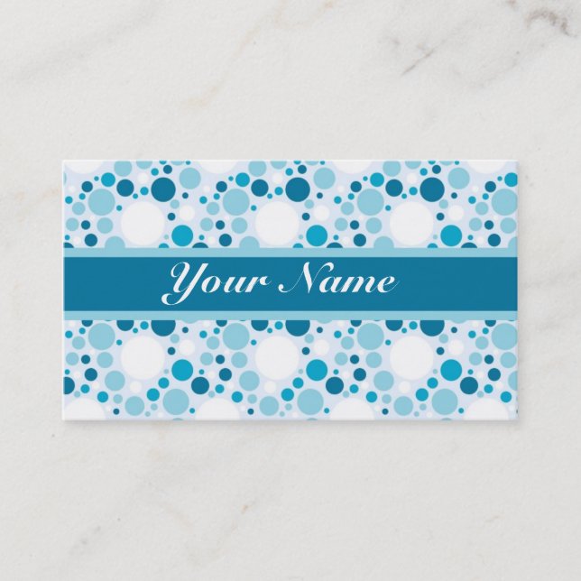 MODERNE POLKA DOT BUSINESS CARD-VORLAGE VISITENKARTE (Vorderseite)