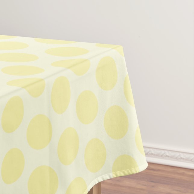 Moderne Polka Dots | Elegantes Elfenbein und Creme Tischdecke (Beispiel)