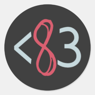 Moderne Poly Stickers (schwarz) - Blatt mit 20 Stü