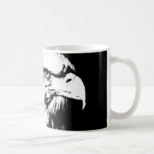 Moderne Pop Art Eagle Kopfvorlage Ihren Text hinzu Kaffeetasse