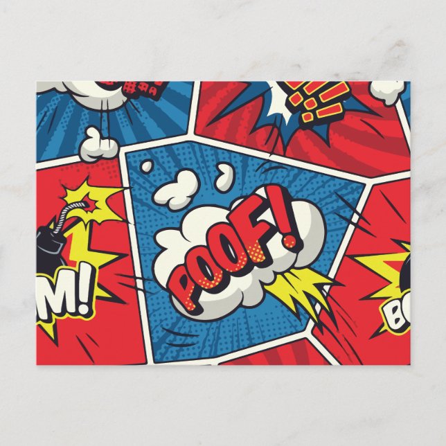 Moderne Pop Art Feiertagspostkarte (Vorderseite)