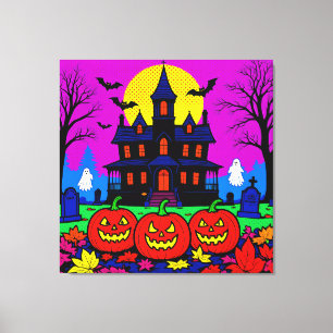 Moderne Pop-Art-Halloween Leinwanddruck