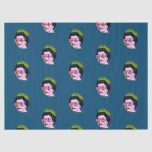 Moderne Pop Art Queen in Union Jack Brillen Seidenpapier