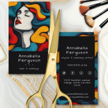Moderne Pop-Art Retro Farbige Haare Make-up