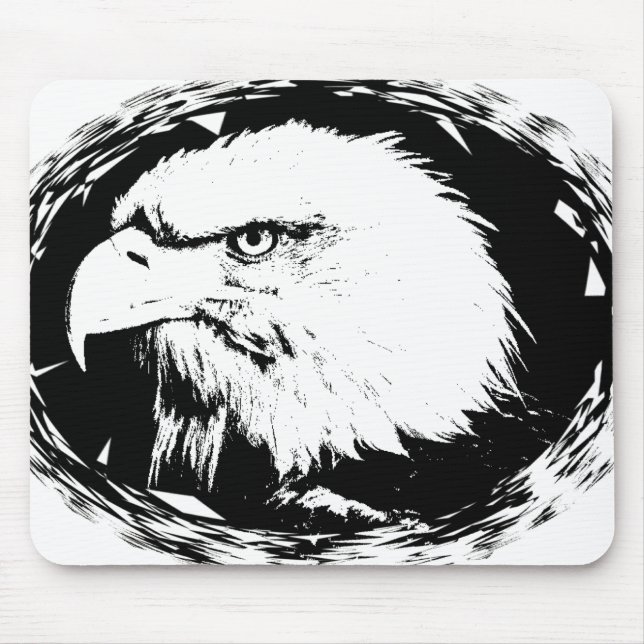Moderne Pop Art Template für Adler Head anpassen Mousepad (Vorne)