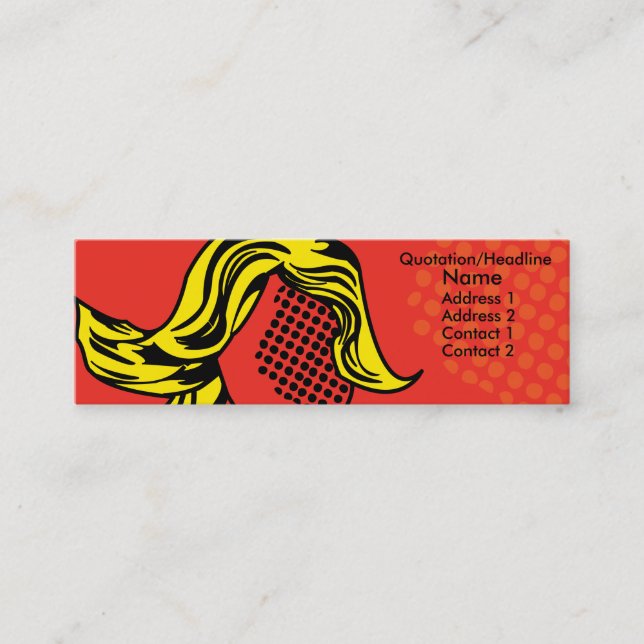 Moderne Pop-Visitenkarte Mini Visitenkarte (Vorderseite)