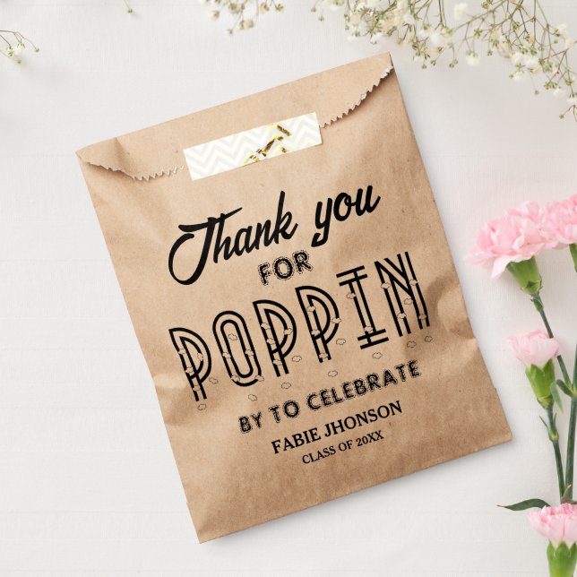 Moderne Popcorn-Beutel für Abschluss Gefälligkeits Geschenktütchen (Versiegelt)