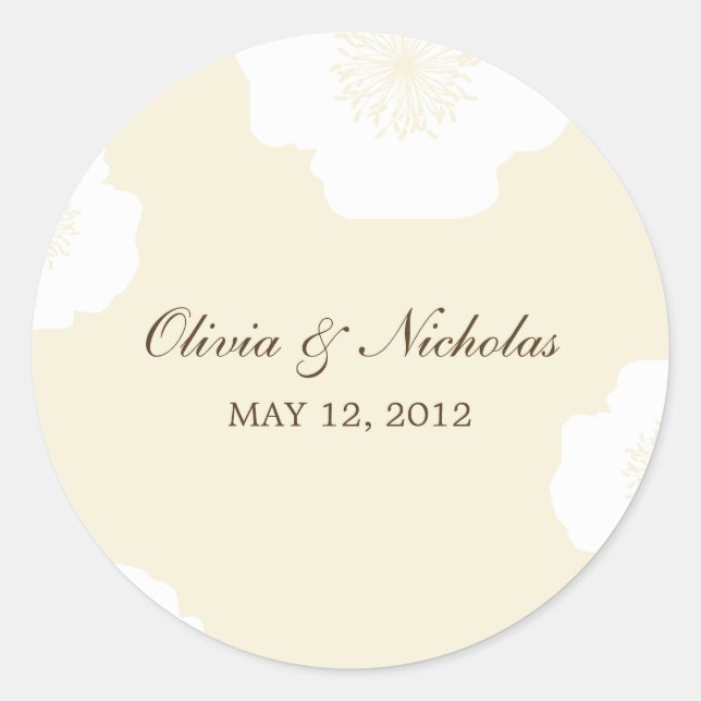 Moderne Poppies bevorzugen Stickers - Mandeln (Vorderseite)