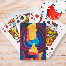 Moderne Portraitmalerei vereint moderne Kunst Spielkarten