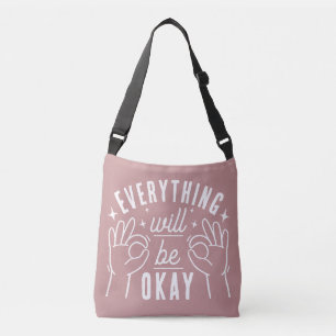 Moderne Positiv-Typografie Motivierend Tragetaschen Mit Langen Trägern