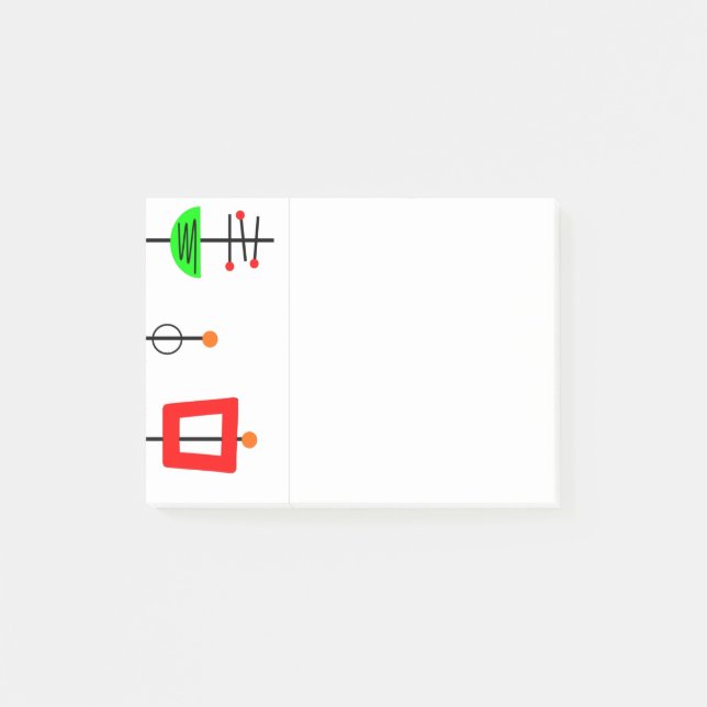 Moderne Post-it-Notizen aus dem Mittelalter Post-it Klebezettel (Vorderseite)