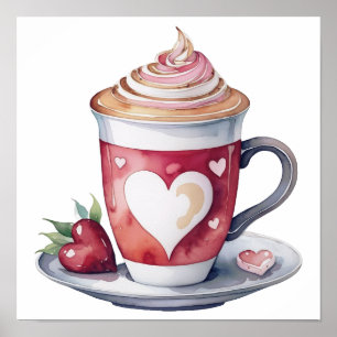 Moderne Poster Art drucken Kaffee