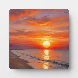 Moderne Poster Natur Sonnenuntergang Wandkunst Hom Fotoplatte
