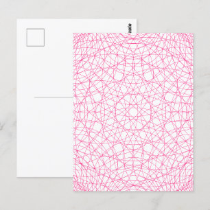 Moderne Postkarte Neon Pink Art - individuell anpa