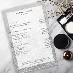 Moderne Preisliste für Silver Glitzer Salon  Flyer<br><div class="desc">Modern,  silber,  Glitzer,  Salon,  Preisliste Flyer. Bearbeiten Sie Ihr Produkt in wenigen Minuten,  indem Sie Ihre Daten hinzufügen. Sie können den Schriftart/die Farbe/Position durch "weitere Personalisierung" ändern.</div>