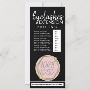 Moderne Preisliste für Wimpernverlängerung Flyer D Einladung