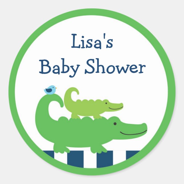 Moderne Preppy Alligator Sticker (Vorderseite)