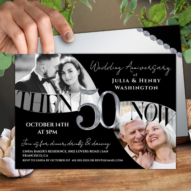 Moderne Prestige 50. Hochzeitstag Einladung (Von Creator hochgeladen)