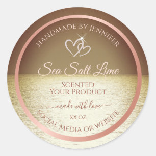 Moderne Produktverpackungsmarken Ocean Brown Sunse Runder Aufkleber