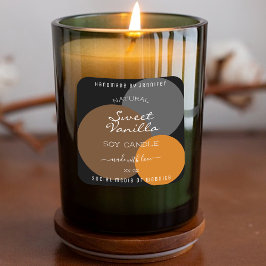 Moderne Produktverpackungsmarken Orange Circles Quadratischer Aufkleber