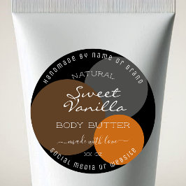 Moderne Produktverpackungsmarken Orange Circles Runder Aufkleber