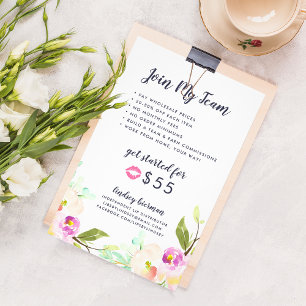 Moderne Produktwerbung für Blumenläppchen Flyer