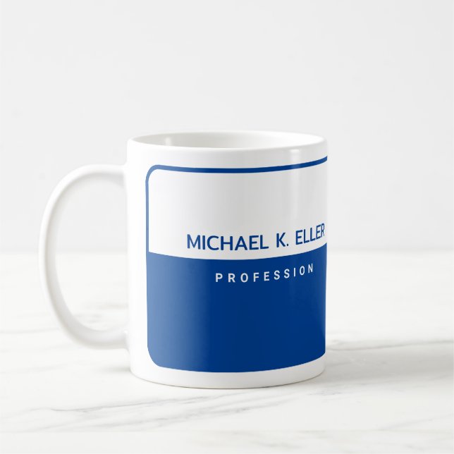 Moderne Profession Halbblauer Kaffee Tasse mit Nam (Links)