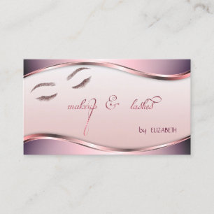 Moderne, professionell elegante Glitzer-Wimpern Visitenkarte