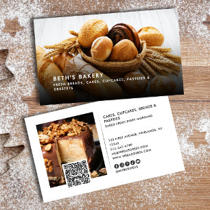 Moderne professionelle 2 Fotos QR-Code und Socials Visitenkarte