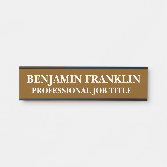 Moderne professionelle Bürotür-Schild Namensschild (Vorderseite )