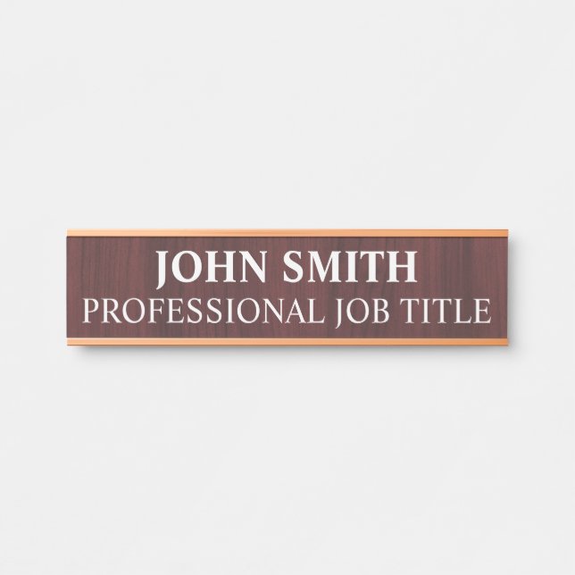 Moderne professionelle Bürotür-Schild Namensschild (Vorderseite )