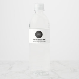 Moderne professionelle chic weiße Geschäftsmarkeni Wasserflaschenetikett