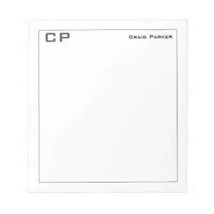 Moderne professionelle einfache Minimalschrift mit Notizblock