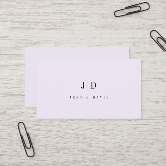Moderne professionelle einfache Monogramm  Visitenkarte (Vorderseite/Rückseite Beispiel)