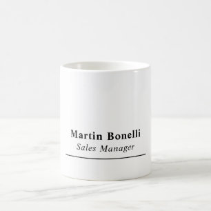 Moderne professionelle einfache schwarze und weiße kaffeetasse