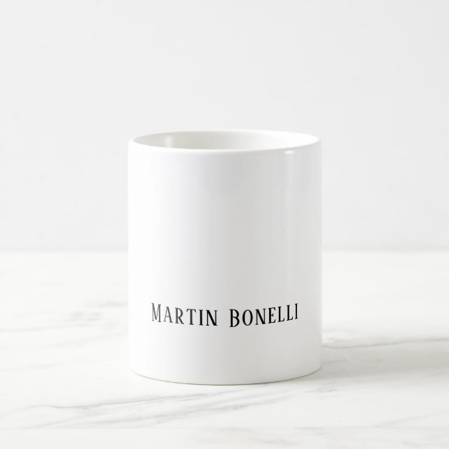 Moderne professionelle einfache schwarze und weiße kaffeetasse (Mittel)