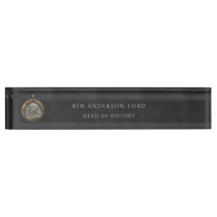 Moderne professionelle elegante matte schwarze Obs Namensplakette